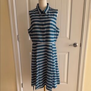 Banana Republic Blue and White Striped Dress